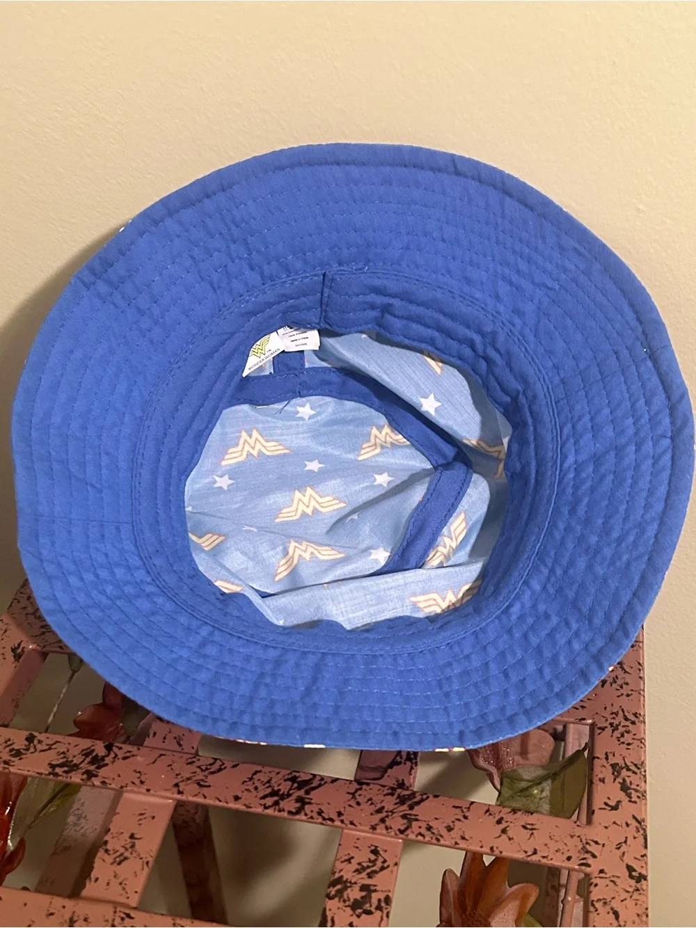 DC Comics Wonder Woman Bucket Hat Youth Kids Blue Stars Sun Cap Midwest